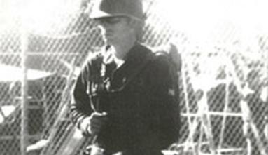 an image of a army soldier from a film by Norman Yonemoto